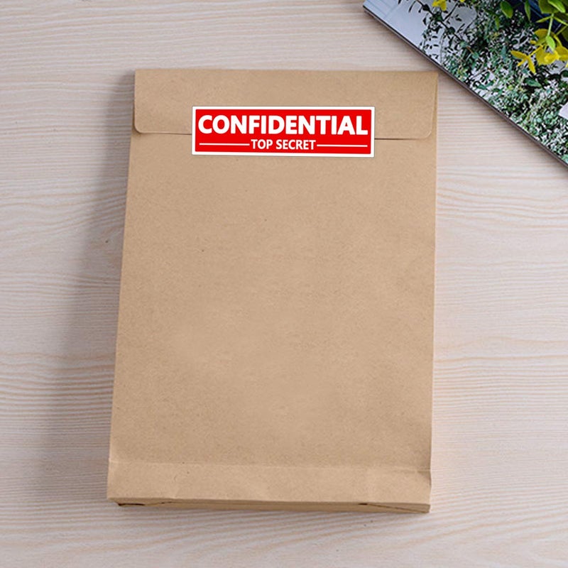 Top label Confidential Stickers,File Handling Instructions Stickers Labels,4x1 Inch,500 Pcs Per Pack - Image 3